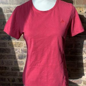 Vintage Adidas Hot Pink Tee Brand Logo Cotton T-Shirt For Women