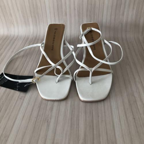 Kaleidoscope White Thin Strappy Sandals