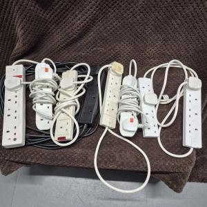 Selection of 3-pin mains extension sockets, total of 31 items