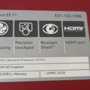 acer aspire es 11 notebook / laptop with windows 10 4GB 32GB and free postage