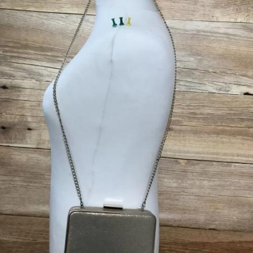 Dune gold metallic clutch bag