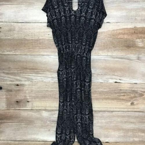 Kaleidoscope Black and Cream Tribal Print Jumpsuit