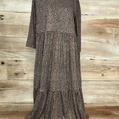Kaleidoscope Brown Ditsy Tiered Dress