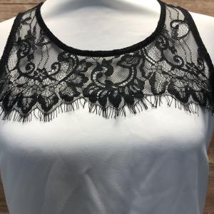 White and black dress