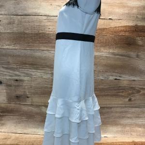 White and black dress