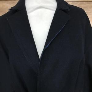 Tommy Hilfiger Black and Blue Tie Up Robe Style Coat