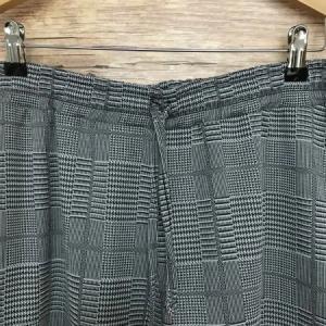 Black and White Checked Loose Fit Shorts