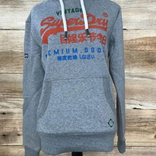 Superdry Silver Grey Vintage Logo Hoodie