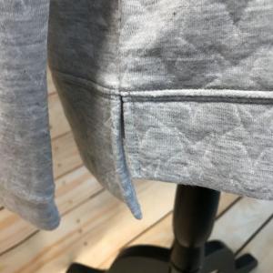 Quilted Crew Neck Grey Jumper