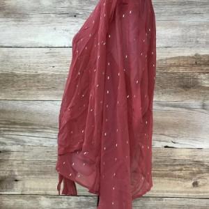 Together Sheer Coral Tie Up Blouse