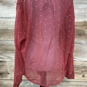 Together Sheer Coral Tie Up Blouse