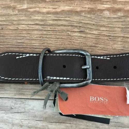 Hugo boss brown leather belt