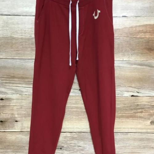 True Religion Red Classic Logo Jogging Bottoms