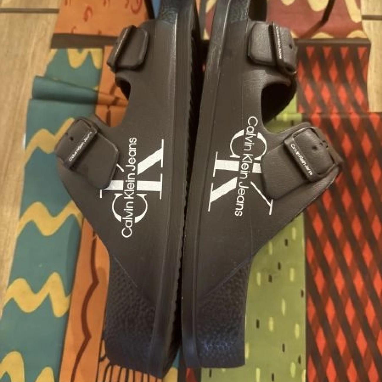 Authentic Calvin Klein Jeans Sandals + Adidas Slides Bundle — Size 7/8 — £18