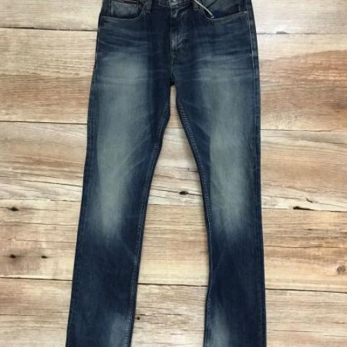Tommy Jeans Blue Stonewashed Straight Leg Jeans