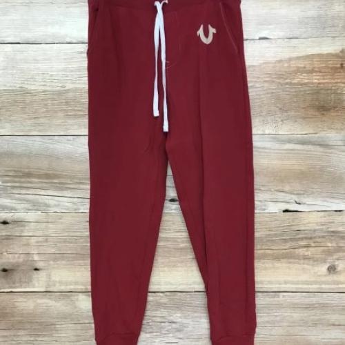 True Religion Red Classic Logo Jogging Bottoms