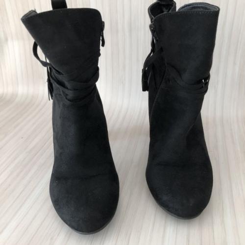 Bon Prix Faux Black Suede Ankle Boots