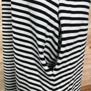 Kaleidoscope Black and White Striped Shift Dress with Pockets