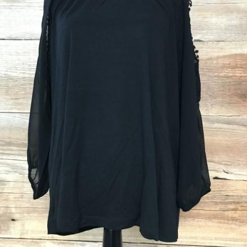 Linea Tesini Black Long Sleeve Top