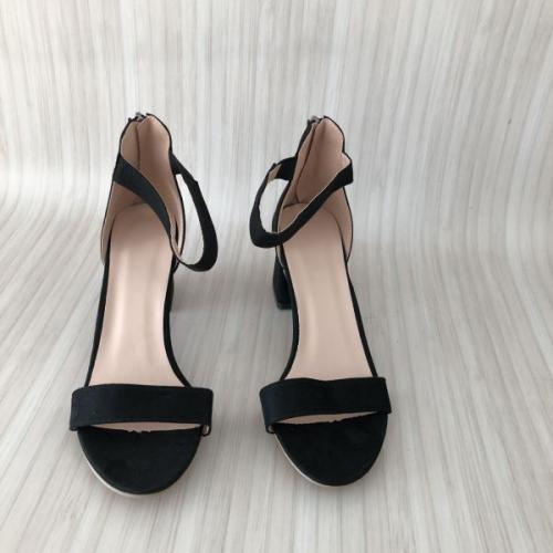 Kaleidoscope Black Barely There Sandals