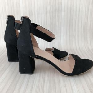 Kaleidoscope Black Barely There Sandals