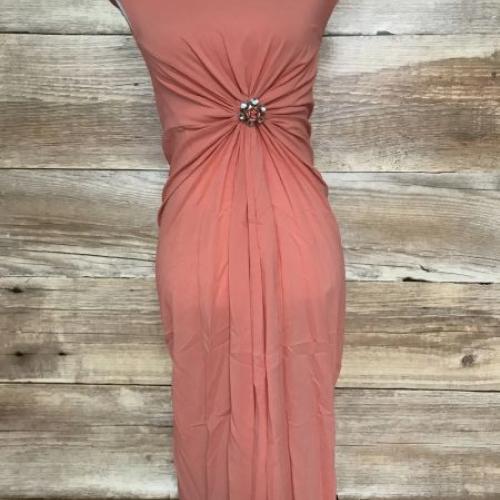 Roccobarocco Coral Sleeveless Broach Detail Dress