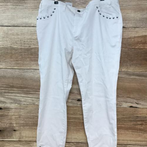 BodyFlirt White Jeans with Lace Seam Details