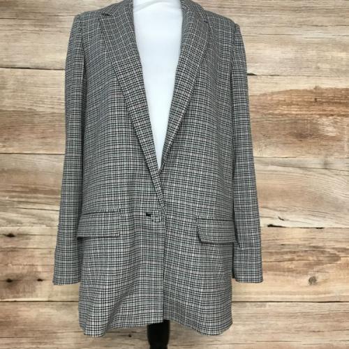 Mango Checked Oversize Blazer