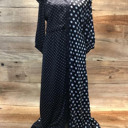 Navy polka dot dress