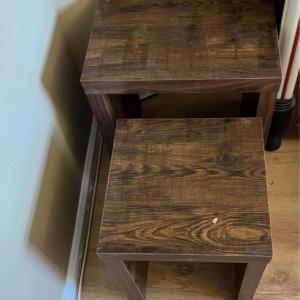 Coffee table tv unit and 2 small tables