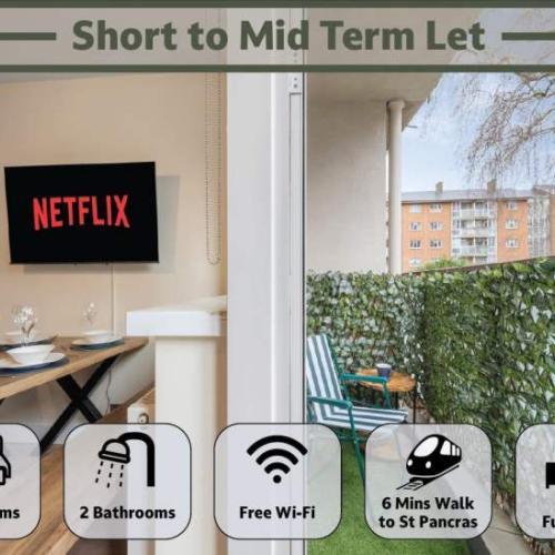 2 bed flat near Kings Cross for short term let