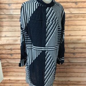 Bon Prix Navy/White Extra Long Blouse