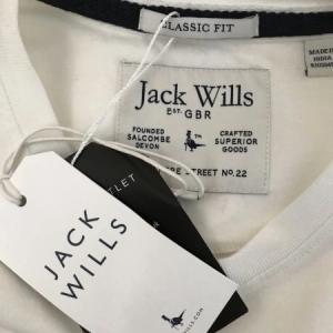 Jack Wills Cream T-Shirt with Union Jack Logo