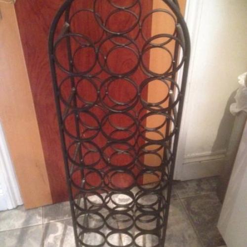 Vtg Wine Rack for 28 Bottles - Cast Iron