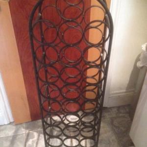 Vtg Wine Rack for 28 Bottles - Cast Iron