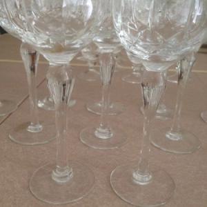 2x Wine Hock Glasses Brierley Ascot / RBC-02 Crystal Hand Cut Glass Hock