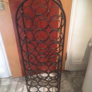 Vtg Wine Rack for 28 Bottles - Cast Iron