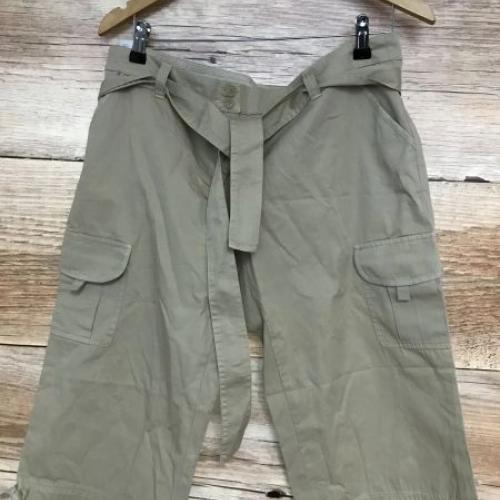 Lacoste Beige Tie Belt Shorts