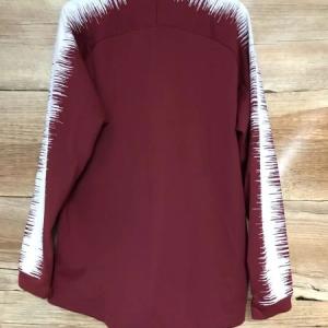 Nike Dri-Fit Red Long Sleeve Zip Up Qatar Football Association Top