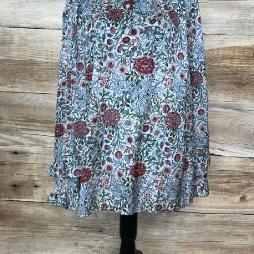 Linea Tesini Mixed Colour Floral Frill Sleeve Blouse
