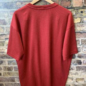 Vintage Nike Short Sleeves Crew Cotton T-Shirt Red Tee With Brand Logo XL