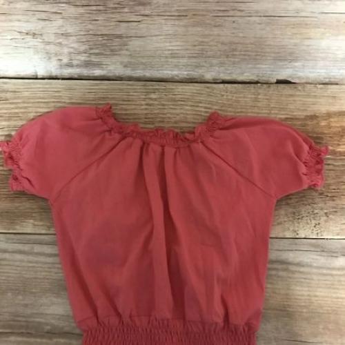SoulCal & Co Light Red Cropped Folk Style Top