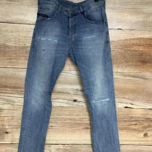 Diesel Blue Straight Leg Loose Fit Jeans