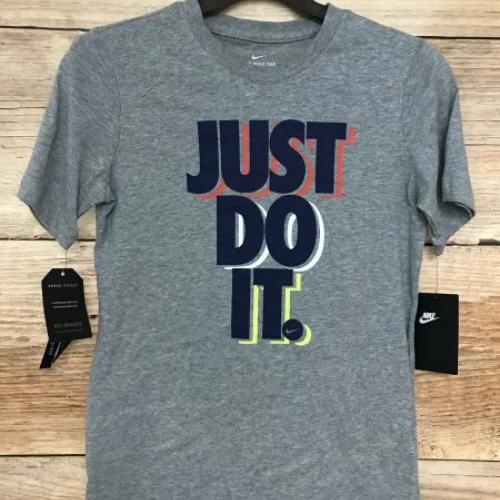 Nike Grey Just Do It Slogan T-Shirt