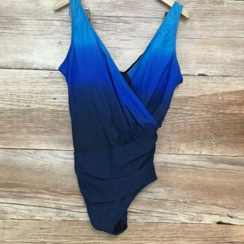 Bon Prix Blue Wrap Shaper Swimsuit
