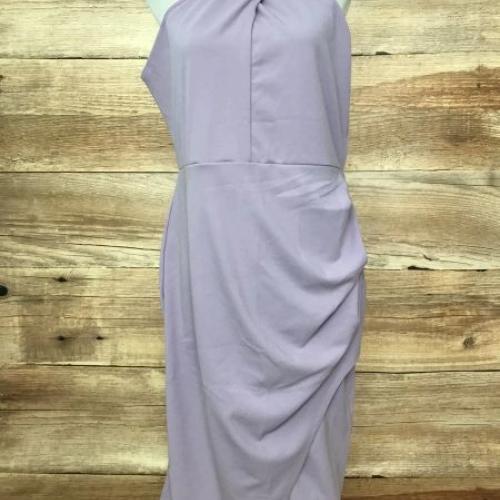 Quiz Purple Halter Neck Midi Dress