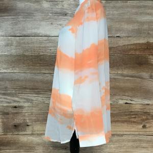 Orange and white blouse