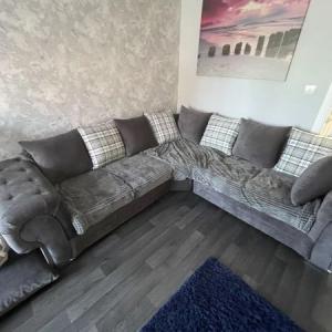 Brand new 2c2 sofa and footstool