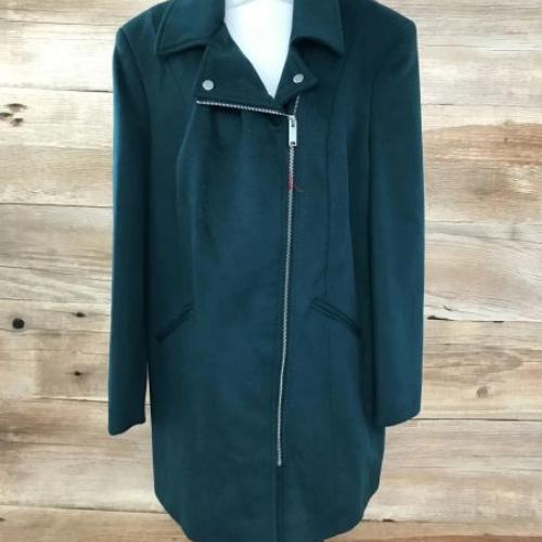 Kaleidoscope Green Off Centre Zip Up Jacket
