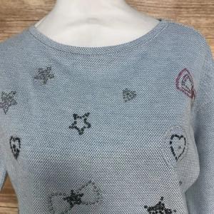 Betty Barclay Blue Jumper with Embellished Pattern Design